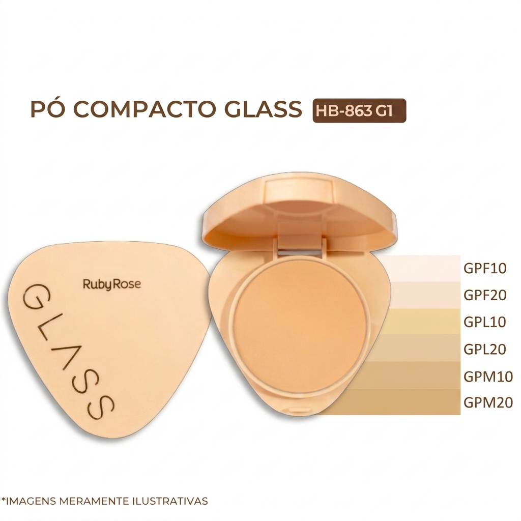 Pó Compacto Glass – Ruby Rose