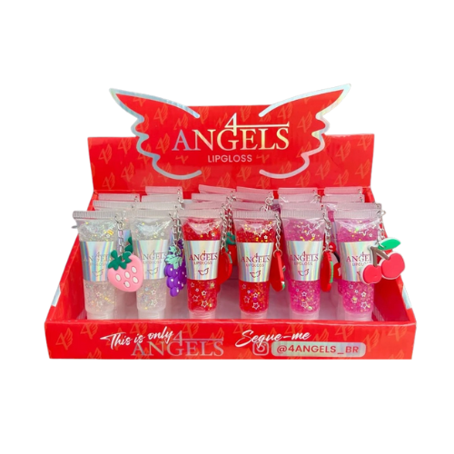 Lip Gloss Frutas (BR1044) / unidade / cor sortida - 4Angels