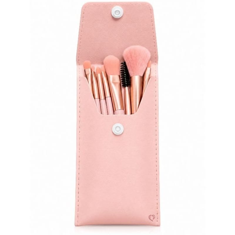 Kit de Pincéis de Maquiagem com Estojo (8 Peças)