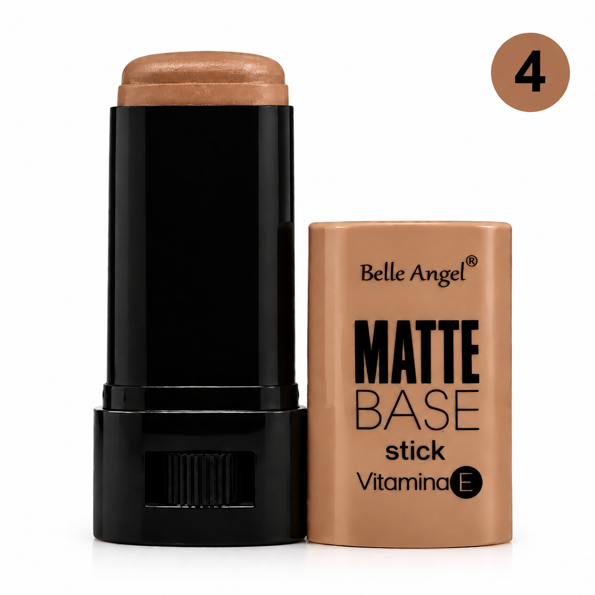 Base Stick Matte Belle Angel com Vitamina E