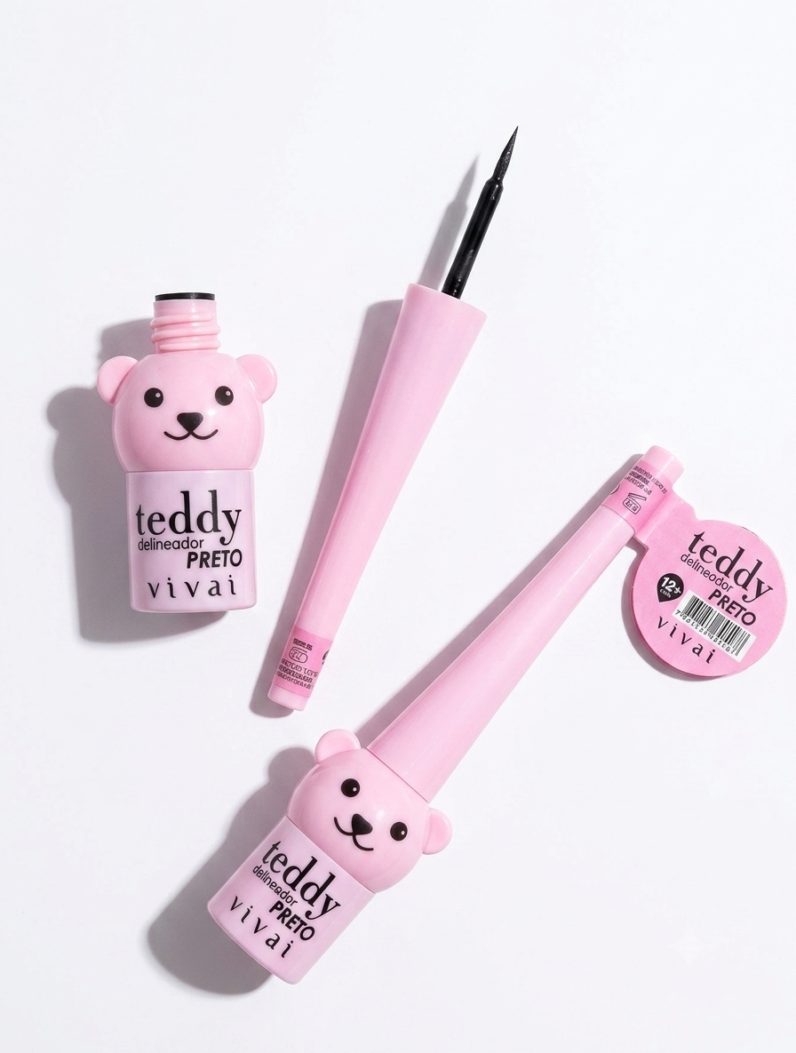 Delineador Líquido Preto Teddy da Vivai