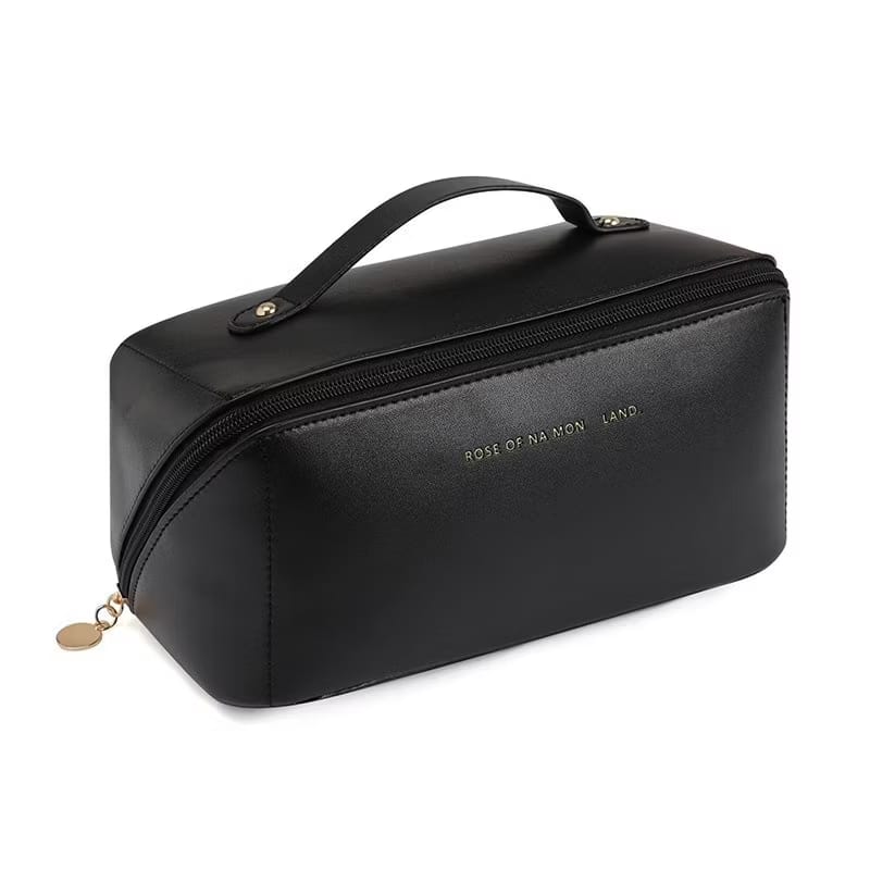 Bolsa de Maquiagem Estruturada com Alça de Mão