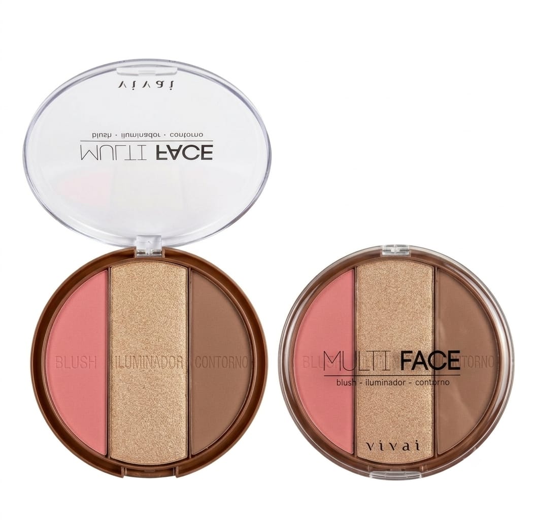 Trio de maquiagem vivai multi face