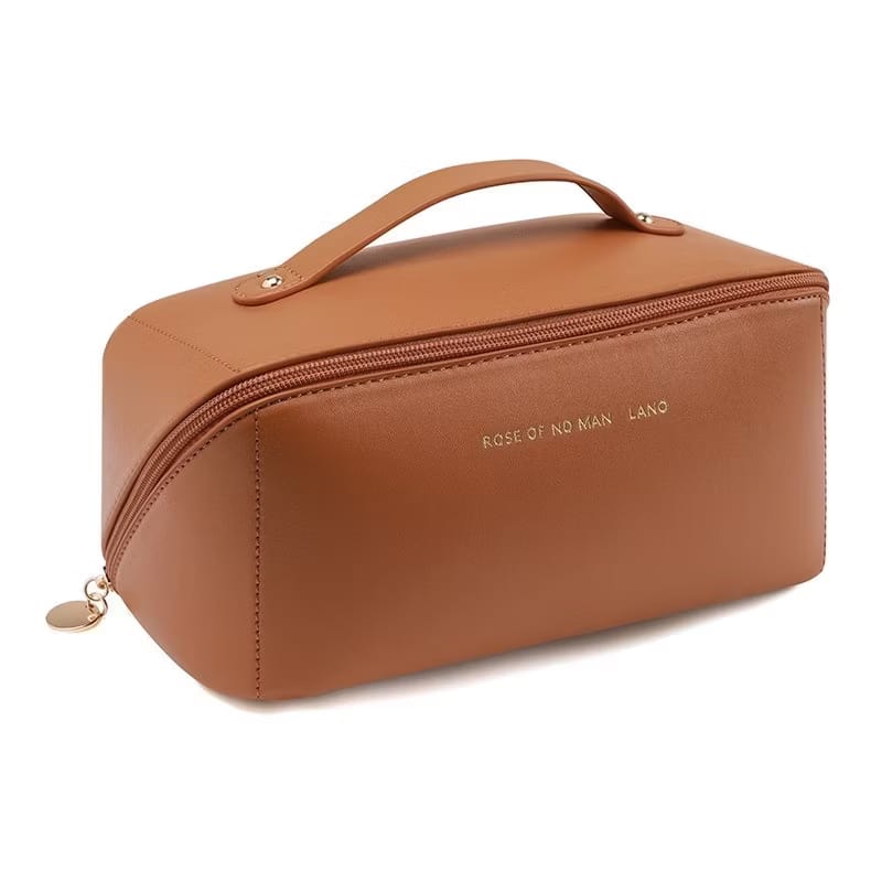 Bolsa de Maquiagem Estruturada com Alça de Mão