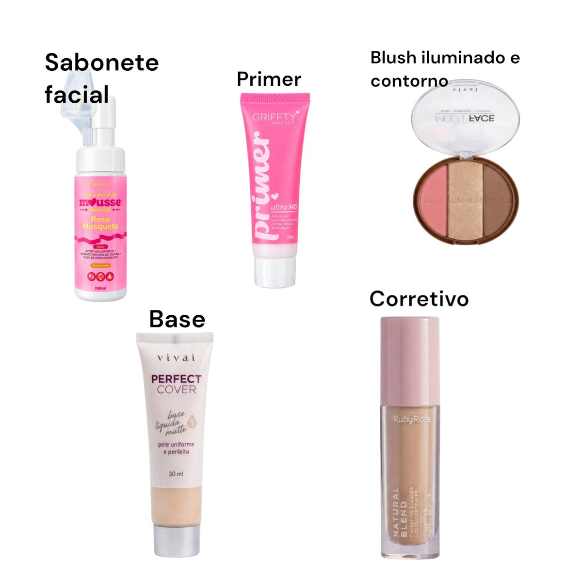 Kit de Maquiagem Super Completo (20 Itens + Mimo Surpresa) 💖