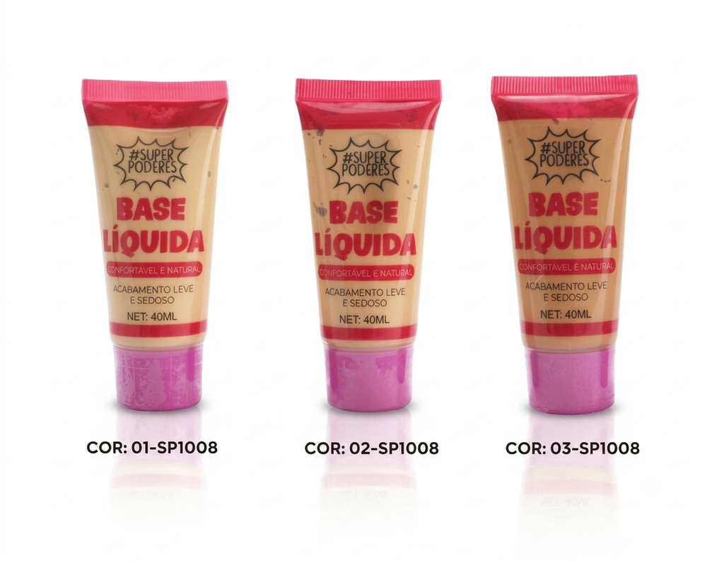Base Líquida Acabamento Leve e Sedoso 40ml - Super Poderes