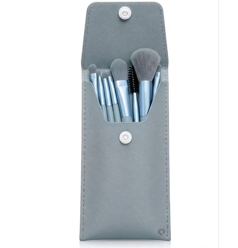 Kit de Pincéis de Maquiagem com Estojo (8 Peças)