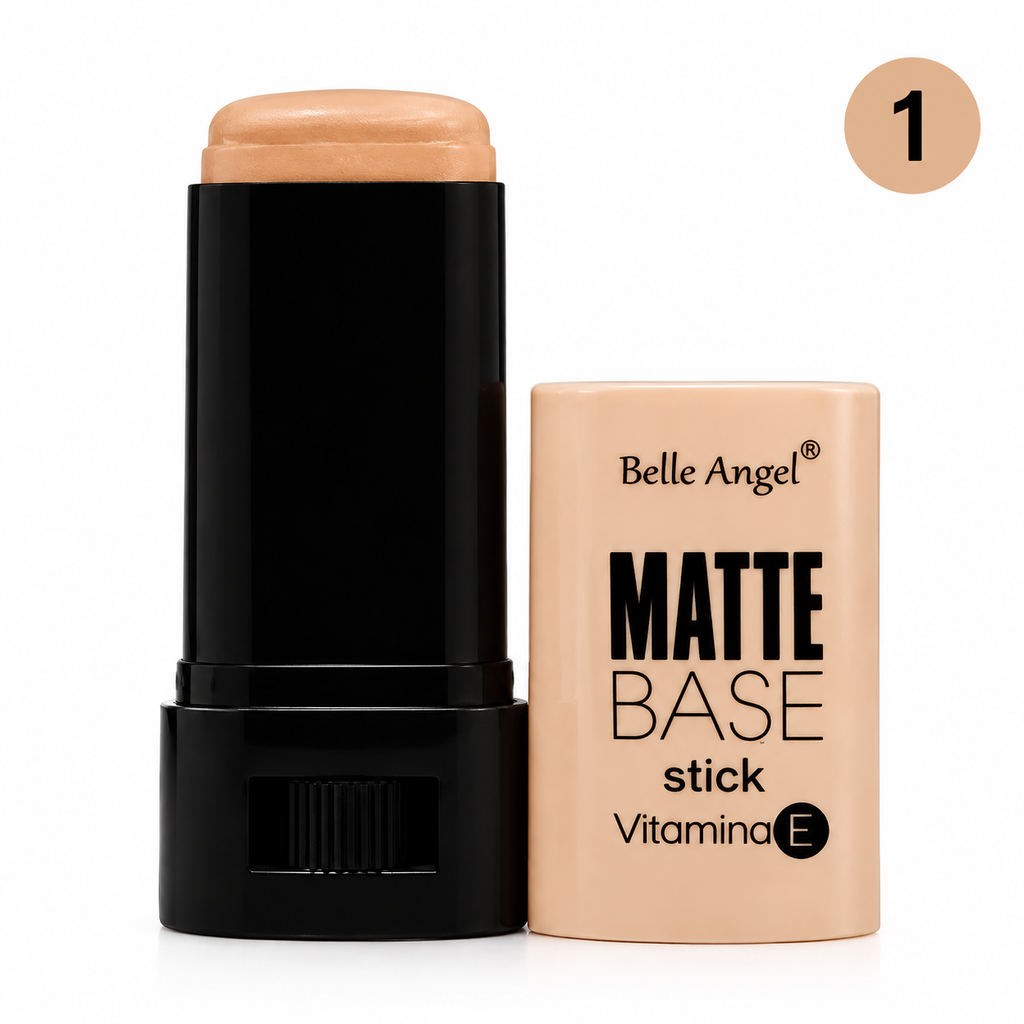Base Stick Matte Belle Angel com Vitamina E