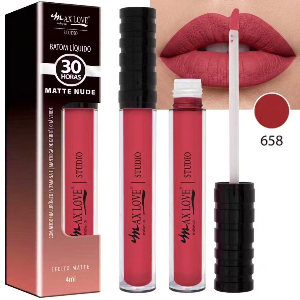 Batom Líquido Matte Max Love Studio: Nude Perfeito que Dura o Dia Todo!