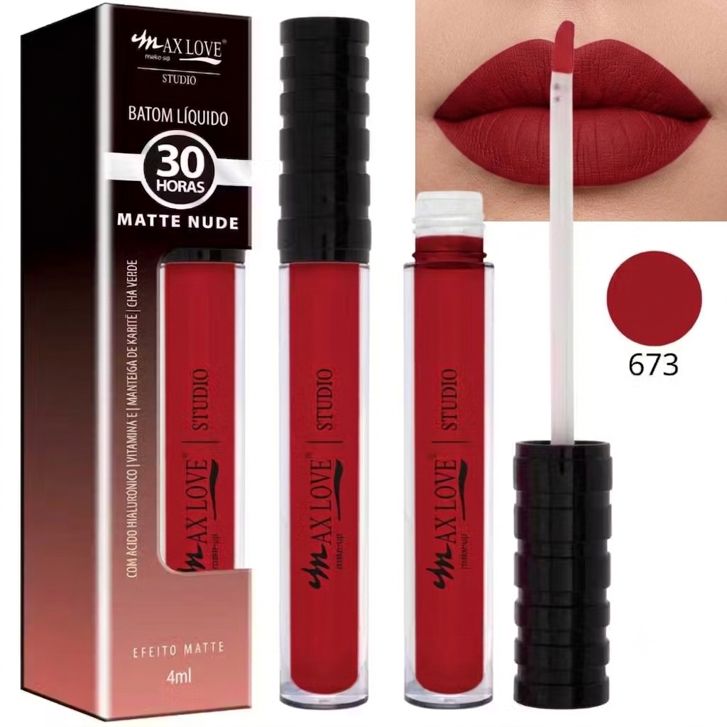 Batom Líquido Matte Max Love Studio: Nude Perfeito que Dura o Dia Todo!