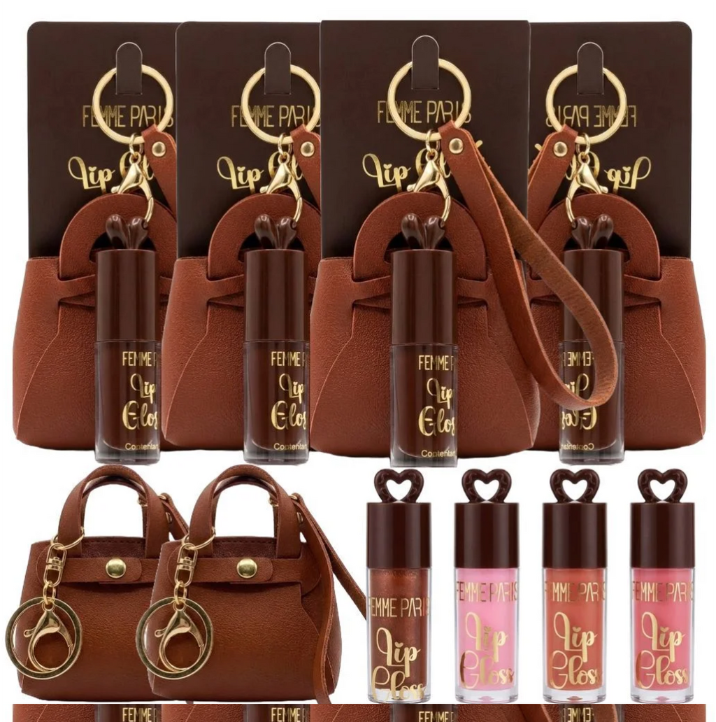 Lip Gloss Chaveiro Bolsa 01 Kit