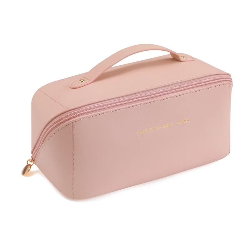 Bolsa de Maquiagem Estruturada com Alça de Mão